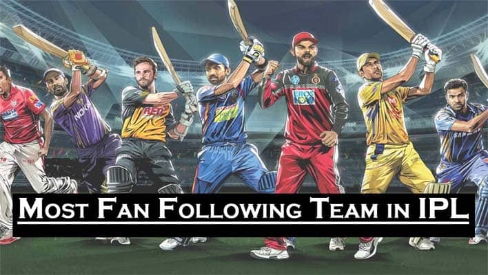 Most Fan Following Team in IPL