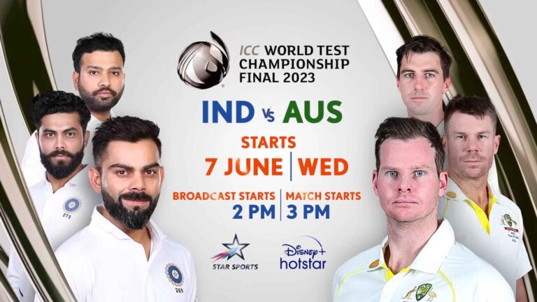 India vs Australia Live Streaming WTC Final 2023 Broadcast TV Channels List