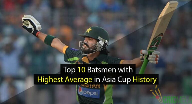 Top 10 Batsmen with Highest Average in Asia Cup History