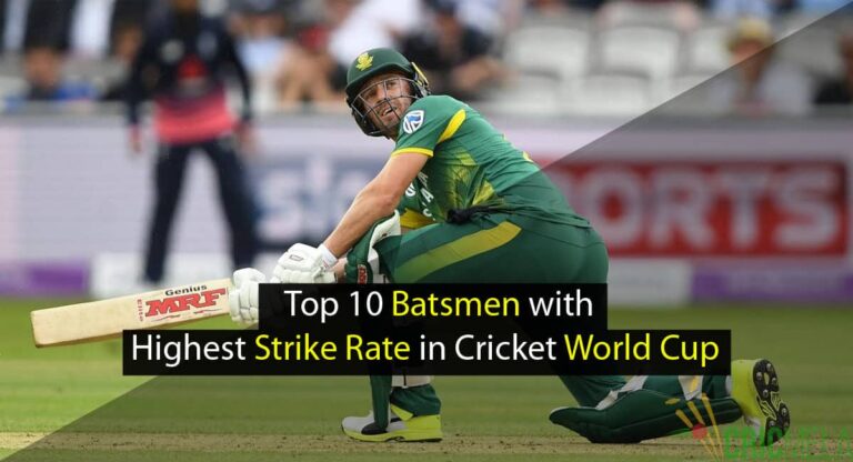 Top 10 Batsmen with Highest Strike Rate in Cricket World Cup