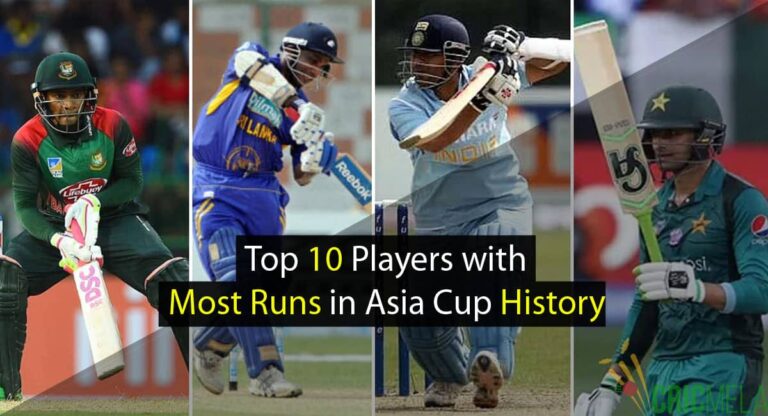 Top 10 Players with Most Runs in Asia Cup History